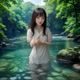 数字媒体分析师李雯，职业女性形象，白领背景简洁明亮